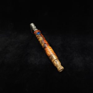 This image portrays Cosmic Burl Hybrid-Eclipse XL Dynavap Stem+Mouthpiece by Dovetail Woodwork.
