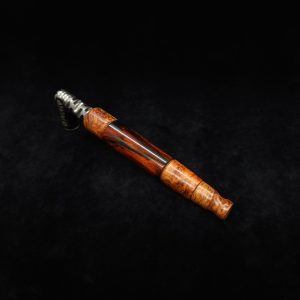 This image portrays Straight Taper XL Dynavap Stem + Amboyna Burl Hybrid+M.P. by Dovetail Woodwork.