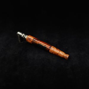 This image portrays Straight Taper XL Dynavap Stem + Amboyna Burl Hybrid+M.P. by Dovetail Woodwork.