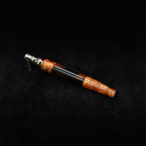 This image portrays Straight Taper XL Dynavap Stem + Amboyna Burl Hybrid+M.P. by Dovetail Woodwork.