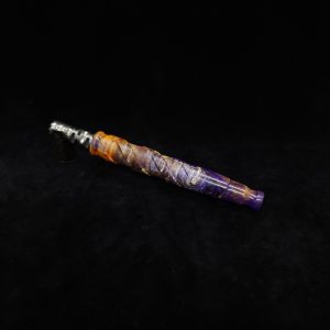 This image portrays V-7 Dynavap XL Hybrid Cosmic Burl Stem + Matching Mouthpiece by Dovetail Woodwork.