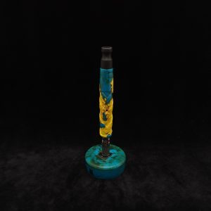 This image portrays DynaPuck-Cosmic Series-Dynavap Stem Display by Dovetail Woodwork.