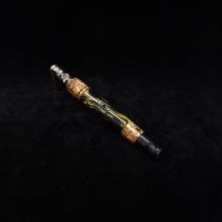 This image portrays Straight Tapered Designed XL Dynavap Stem-Hemp Wood Hybrid + M.P. by Dovetail Woodwork.