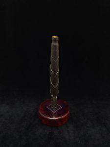 This image portrays V-7 Dynavap XL Stem/Texas Ebony + Book-Matched Mouthpiece by Dovetail Woodwork.