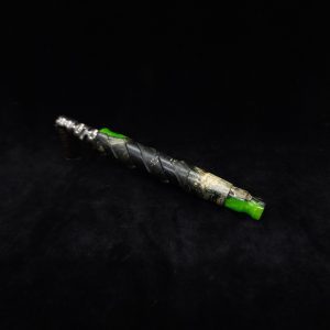 This image portrays V-7 Dynavap XL Burl Hybrid Stem + Matching Hybrid Mouthpiece by Dovetail Woodwork.