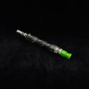 This image portrays V-7 Dynavap XL Burl Hybrid Stem + Matching Hybrid Mouthpiece by Dovetail Woodwork.