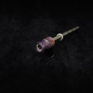 This image portrays Dynavap Spinning Mouthpiece-Mappa Burl Wood-Purple by Dovetail Woodwork.