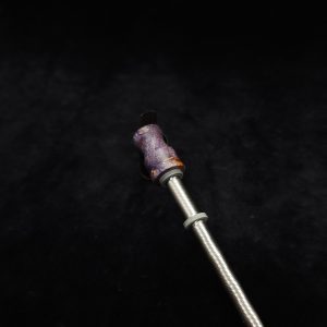 This image portrays Dynavap Spinning Mouthpiece-Mappa Burl Wood-Purple by Dovetail Woodwork.