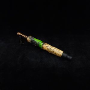 This image portrays V-7 Dynavap XL Burl Hybrid Stem + Matching Hybrid Mouthpiece by Dovetail Woodwork.