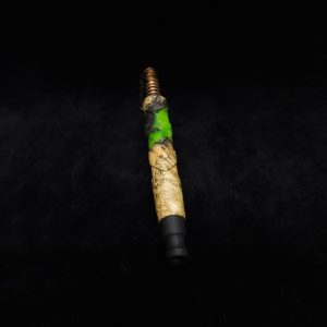 This image portrays V-7 Dynavap XL Burl Hybrid Stem + Matching Hybrid Mouthpiece by Dovetail Woodwork.