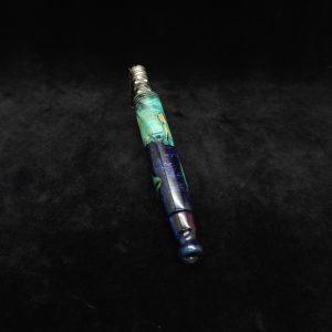 This image portrays Straight Taper Cosmic Galaxy XL Dynavap Stem+Matching M.P. by Dovetail Woodwork.