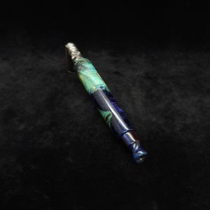 This image portrays Straight Taper Cosmic Galaxy XL Dynavap Stem+Matching M.P. by Dovetail Woodwork.