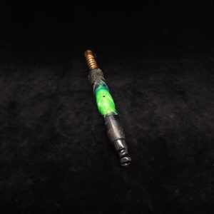 This image portrays V-7 Dynavap XL Burl Hybrid Stem + Black Mouthpiece by Dovetail Woodwork.