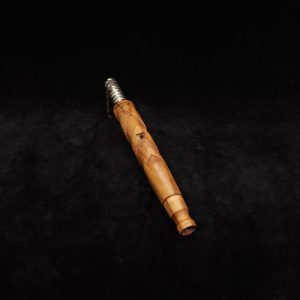 This image portrays V-7 Dynavap XL Stem/Teak Wood + Matched Mouthpiece by Dovetail Woodwork.