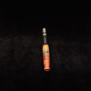 This image portrays Taper Gripped Dynavap Briar Burl Hybrid Stem + Matched Mouthpiece by Dovetail Woodwork.