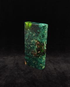 This image portrays 2G-Cosmic Stash-Burl Hybrid-Dynavap Storage Case by Dovetail Woodwork.