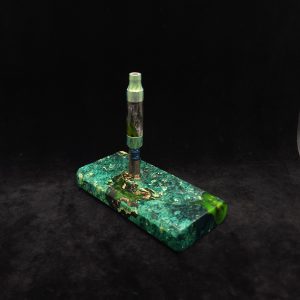 This image portrays 2G-Cosmic Stash-Burl Hybrid-Dynavap Storage Case by Dovetail Woodwork.