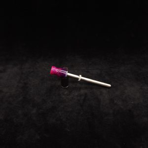 This image portrays Dynavap Spinning Mouthpiece-Metallic Pink/Purple by Dovetail Woodwork.