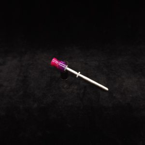 This image portrays Dynavap Spinning Mouthpiece-Metallic Pink/Purple by Dovetail Woodwork.