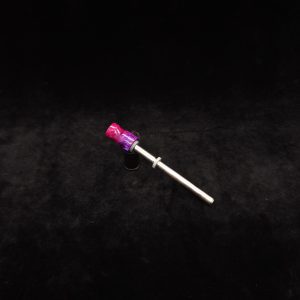 This image portrays Dynavap Spinning Mouthpiece-Metallic Pink/Purple by Dovetail Woodwork.