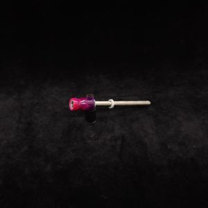 This image portrays Dynavap Spinning Mouthpiece-Metallic Pink/Purple by Dovetail Woodwork.