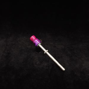 This image portrays Dynavap Spinning Mouthpiece-Metallic Pink/Purple by Dovetail Woodwork.