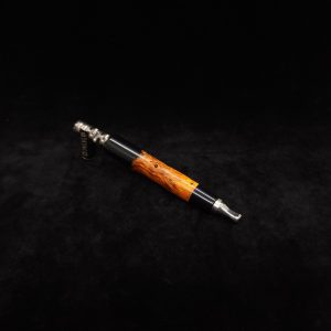 This image portrays Clutch Dynavap XL Burl Hybrid Stem + Ebony Mouthpiece by Dovetail Woodwork.