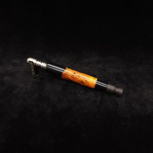 This image portrays Clutch Dynavap XL Burl Hybrid Stem + Ebony Mouthpiece by Dovetail Woodwork.