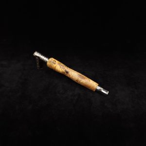 This image portrays Tapered Grip Dynavap Mixed Burl Stem + Ebony Mouthpiece by Dovetail Woodwork.