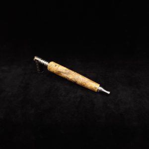 This image portrays Tapered Grip Dynavap Mixed Burl Stem + Ebony Mouthpiece by Dovetail Woodwork.