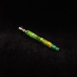 This image portrays Clutch Dynavap XL Premium Burl Stem + Matched Mouthpiece by Dovetail Woodwork.