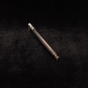 This image portrays Straight Tapered XL Dynavap Cocobolo Burl Stem + Matching Mouthpiece by Dovetail Woodwork.