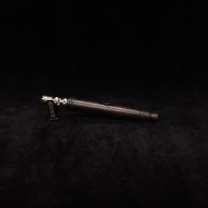 This image portrays Straight Tapered XL Dynavap Cocobolo Burl Stem + Matching Mouthpiece by Dovetail Woodwork.