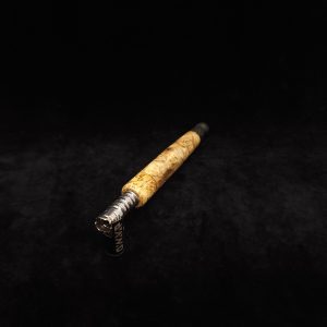 This image portrays Tapered Grip Dynavap Mixed Burl Stem + Ebony Mouthpiece by Dovetail Woodwork.