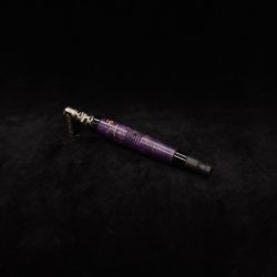 This image portrays Straight-7/Tapered Dynavap XL Burl Hybrid Stem + Ebony Mouthpiece by Dovetail Woodwork.