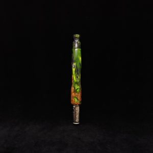 This image portrays Clutch Dynavap XL Burl Hybrid Stem + Matched Mouthpiece by Dovetail Woodwork.