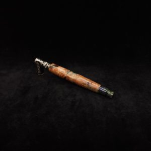 This image portrays Straight Tapered Dynavap XL Burl Hybrid Stem + Matching Mouthpiece by Dovetail Woodwork.