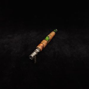 This image portrays Straight Tapered Dynavap XL Burl Hybrid Stem + Matching Mouthpiece by Dovetail Woodwork.