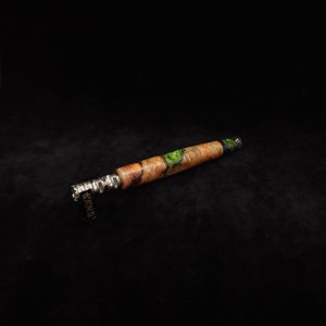 This image portrays Straight Tapered Dynavap XL Burl Hybrid Stem + Matching Mouthpiece by Dovetail Woodwork.