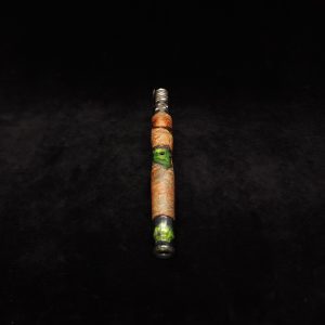 This image portrays Straight Tapered Dynavap XL Burl Hybrid Stem + Matching Mouthpiece by Dovetail Woodwork.