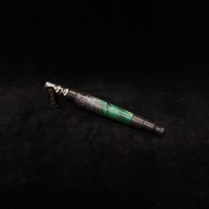 This image portrays Straight Tapered Dynavap XL Burl Hybrid Stem + Matching Mouthpiece by Dovetail Woodwork.