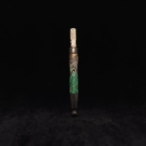 This image portrays Straight Tapered Dynavap XL Burl Hybrid Stem + Matching Mouthpiece by Dovetail Woodwork.