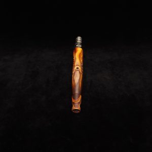 This image portrays Diagonal Slant Dynavap XL Burl Stem + Matching Mouthpiece by Dovetail Woodwork.