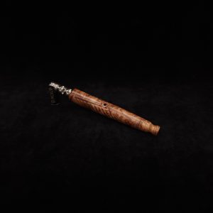 This image portrays Diagonal Slant Dynavap XL Premium Burl Stem + Matching Mouthpiece by Dovetail Woodwork.