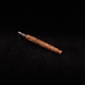 This image portrays Diagonal Slant Dynavap XL Premium Burl Stem + Matching Mouthpiece by Dovetail Woodwork.