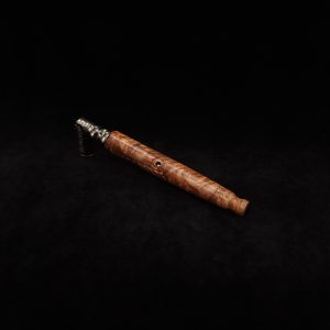 This image portrays Diagonal Slant Dynavap XL Premium Burl Stem + Matching Mouthpiece by Dovetail Woodwork.