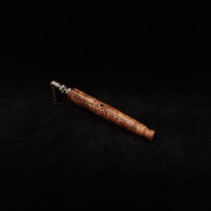 This image portrays Diagonal Slant Dynavap XL Premium Burl Stem + Matching Mouthpiece by Dovetail Woodwork.