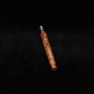 This image portrays Diagonal Slant Dynavap XL Premium Burl Stem + Matching Mouthpiece by Dovetail Woodwork.