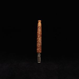 This image portrays Diagonal Slant Dynavap XL Premium Burl Stem + Matching Mouthpiece by Dovetail Woodwork.