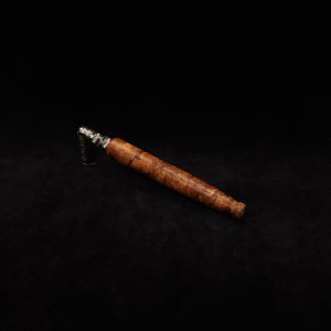 This image portrays Specialty Tapered Dynavap XL Burl Stem + Matching Mouthpiece by Dovetail Woodwork.